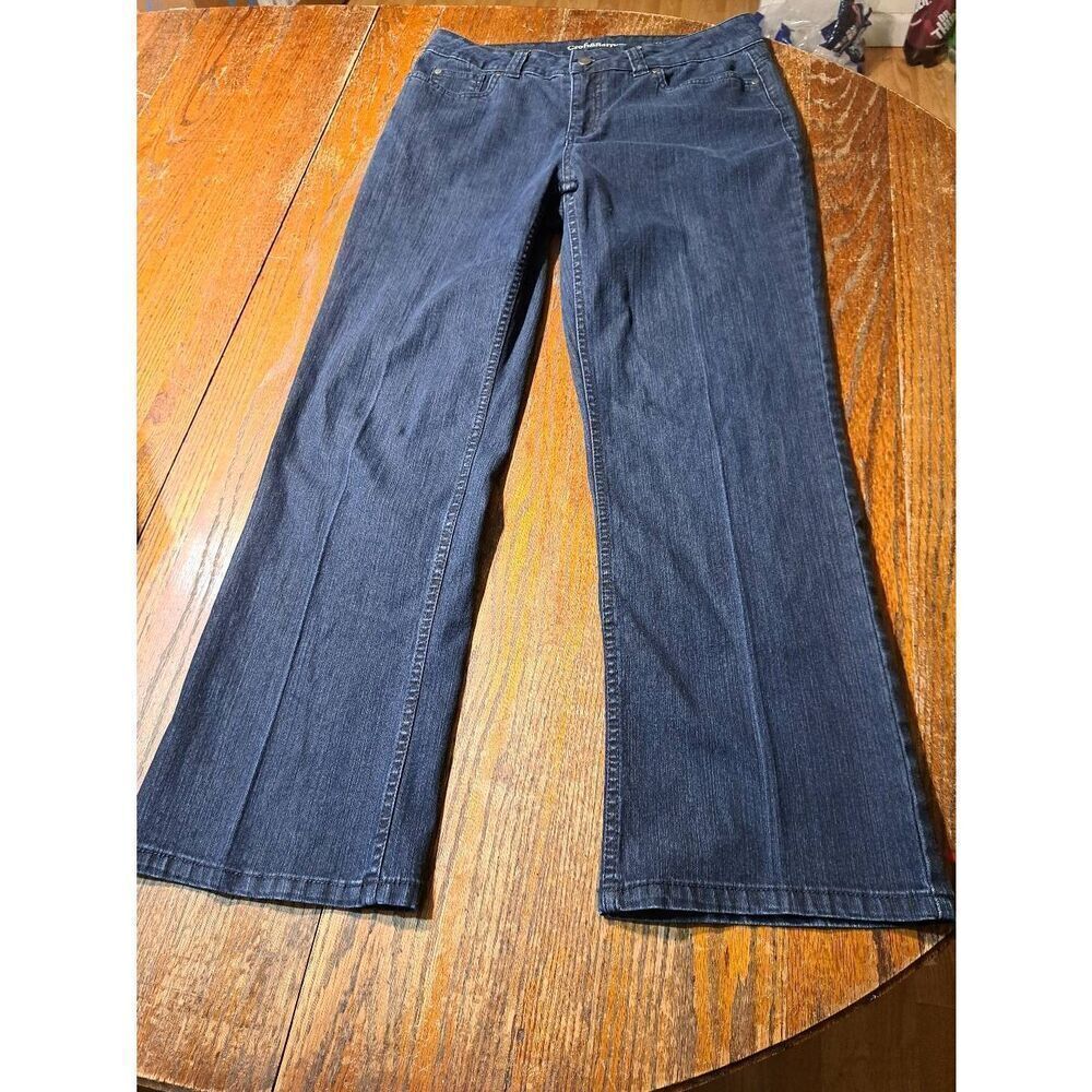 Size 10 Short Croft & Barrow Stretch Natural Fit Denim Blue Jeans Casual Pants